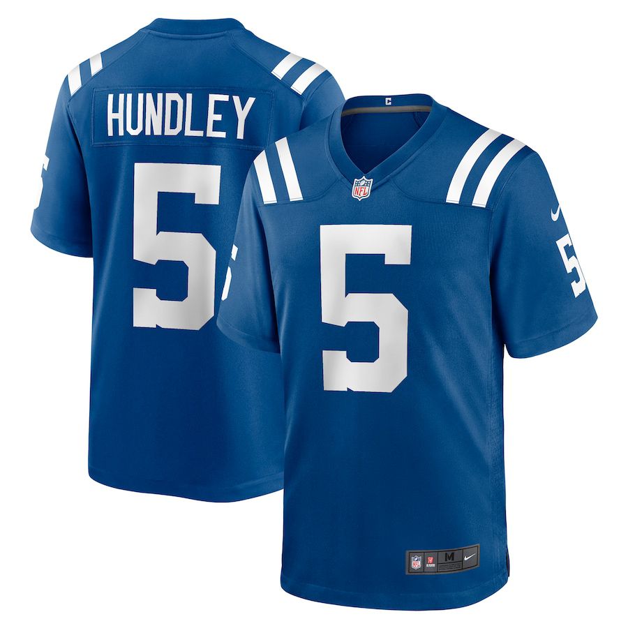 Men Indianapolis Colts #5 Brett Hundley Nike Royal Player Game NFL Jersey